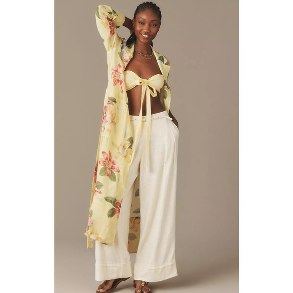 Anthropologie Maeve Sheer Printed Trench Coat - New Small - Picture 2 of 5